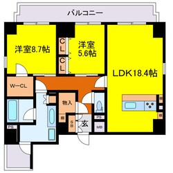 グランデュール肥後橋の物件間取画像